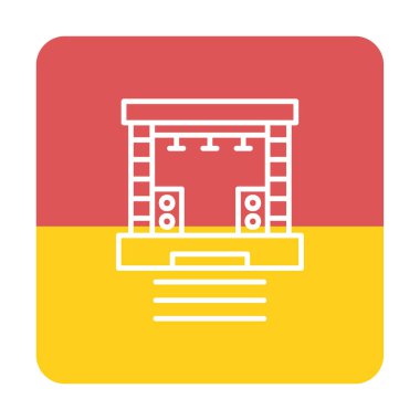 sahne ikonu vektör illüstrasyonu 