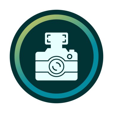 fotoğraf makinesi simgesi, vektör illüstrasyonu