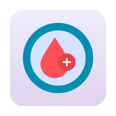 Kan damlası ağ simgesi, vektör illüstrasyonu 