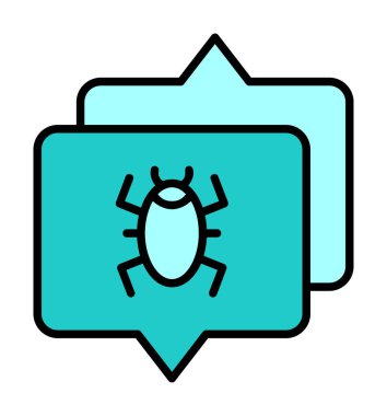 Konuşma balonu vektör resimlemesindeki hata simgesi 