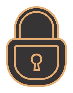 asma kilit web simgesi, vektör illüstrasyonu