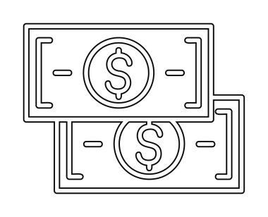 para düz simgesi, vektör illüstrasyonu