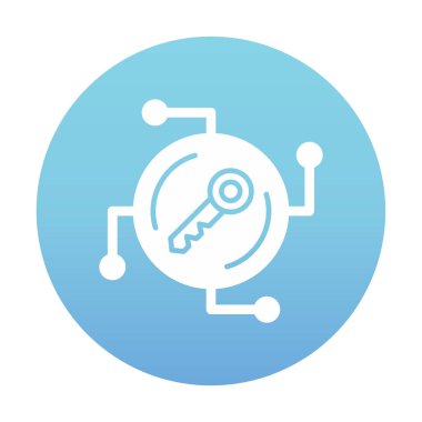 Anahtar ağ simgesi vektör illüstrasyonu 