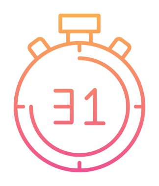 Düz çizgi kronometre vektör çizimi