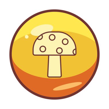 Mushroom icon, vector illustration simple design