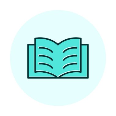 açık kitap simgesi, vektör illüstrasyonu basit tasarım