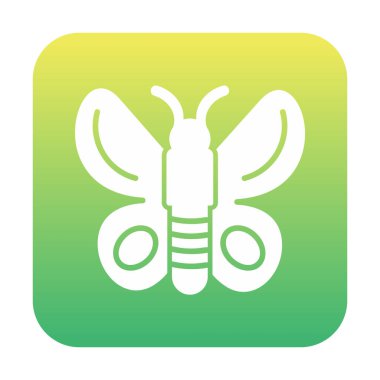 Kelebek Vektör Simgesi Düz Çizim 