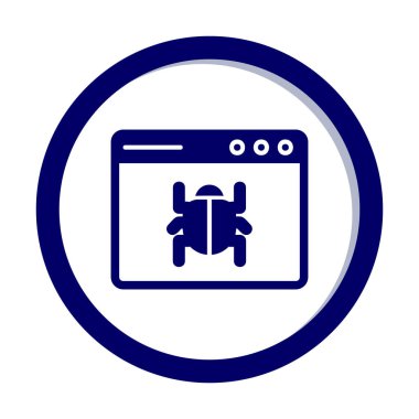 Böcek işareti simgesi. Virüs sembolü, vektör çizimi. 