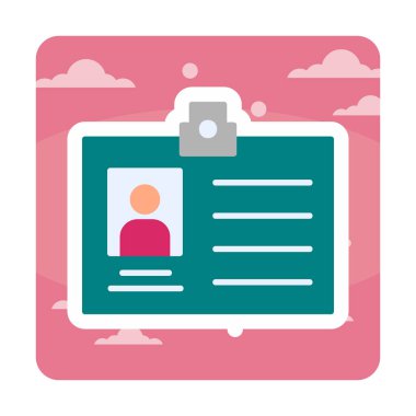 Üyelik Kartı simgesinin vektör illüstrasyonu