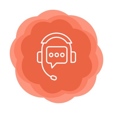 Basit Destek Hizmetleri simgesi, vektör illüstrasyonu