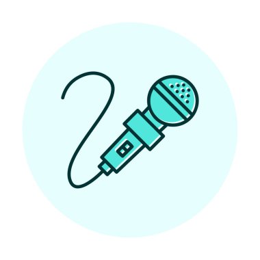 mikrofon web simge vektör çizim           