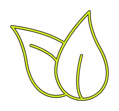 ekoloji sembolü, yaprak simgesi, vektör illüstrasyon grafiği