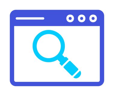 Basit Tarayıcı Arama simgesi, vektör illüstrasyonu