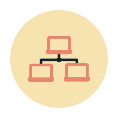 Basit ağ simgesi, vektör illüstrasyonu