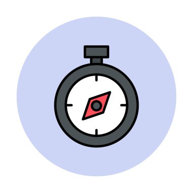  düz pusula ikon vektör illüstrasyon tasarımı