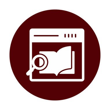 Basit Araştırma Kitabı simgesi, vektör illüstrasyonu