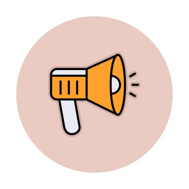 megafon ikonu. Hoparlör vektör illüstrasyonu. düz dizayn