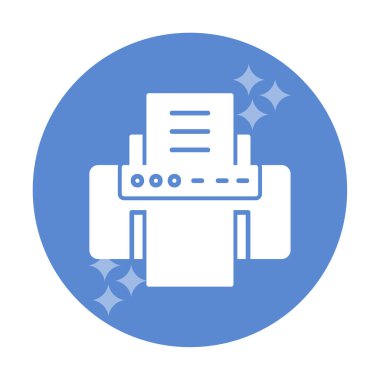 Yazıcı simgesi vektör illüstrasyonu