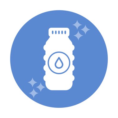 su şişesi simgesi, vektör illüstrasyonu    