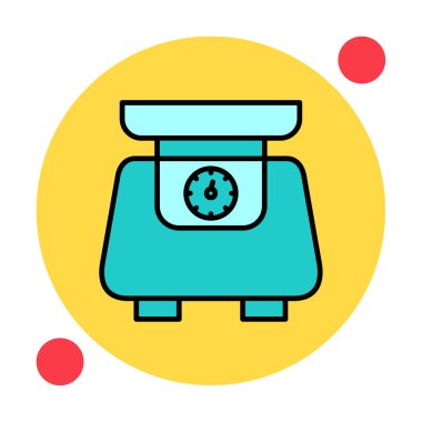 ölçekli düz simge, vektör illüstrasyonu