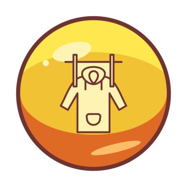 Islak Ceket Ağı simgesi, vektör illüstrasyonu