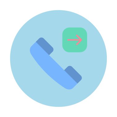 Giden telefon simgesi izole vektör çizimi tasarımı