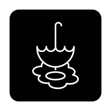 şemsiye simgesi vektör illüstrasyonu 