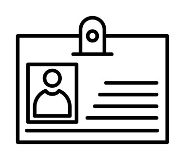 ID kart simgesi vektör illüstrasyonu