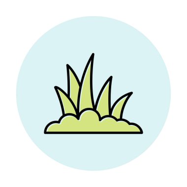 Çim simgesi, vektör illüstrasyonu 