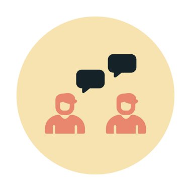 Basit Çalışma İletişim simgesi, vektör illüstrasyonu