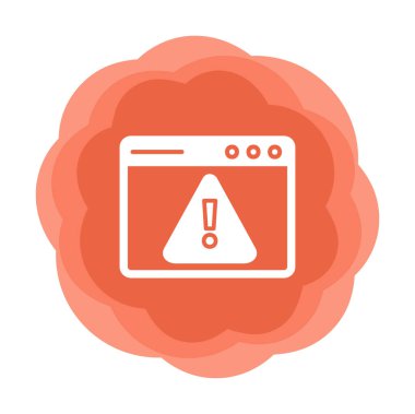 Basit Web Uyarı simgesi, vektör illüstrasyonu