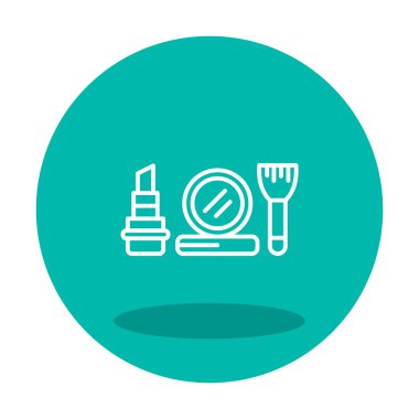 Makyaj araçları web simgesi, vektör illüstrasyonu