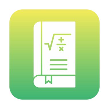 Matematik kitabı. Web simgesi basit illüstrasyon                         