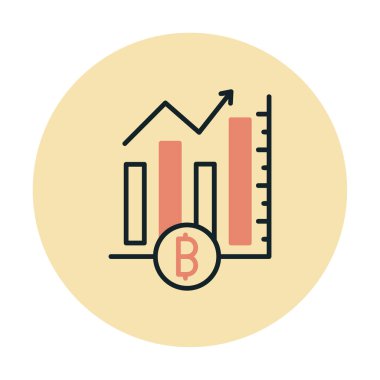 Basit Analitik simge, vektör illüstrasyonu