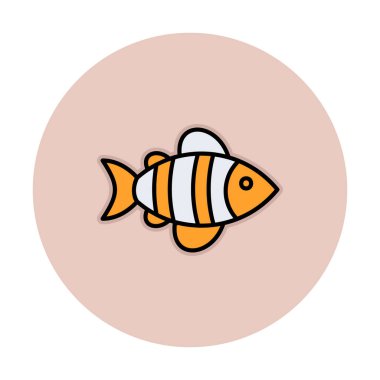 Balık. Web simgesi basit illüstrasyon