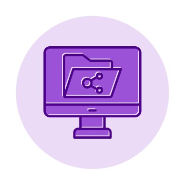 Basit Dosya Paylaşımı simgesi, vektör illüstrasyonu