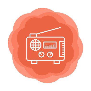 radyo ikonu. özet çizim vektörü 