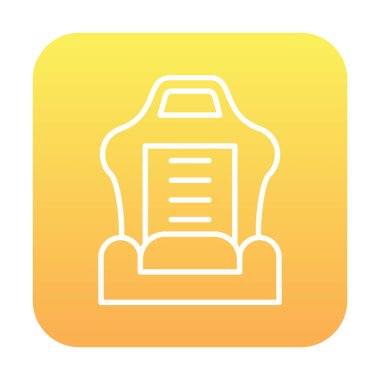 araba koltuğu simgesi, vektör illüstrasyonu 