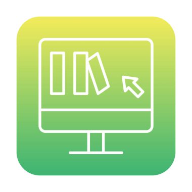 Basit Çevrimiçi Kitap satın alma simgesi, vektör illüstrasyonu