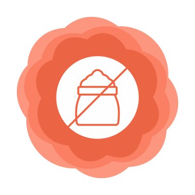 Şeker işareti yok, vektör illüstrasyonu  