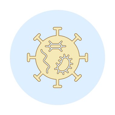 covid-19 parçacık işareti, vektör çizimi, virüs simgesi