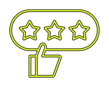 derecelendirme vektör simgesi, İyi İnceleme konsepti                         