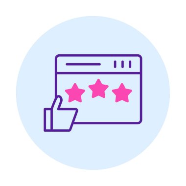 Basit Düz İnceleme simgesi vektör çizimi