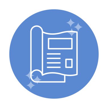 dergi simgesi, vektör illüstrasyonu basit tasarım