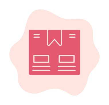 Taşıma Kutusunun vektör illüstrasyonu modern simge                             