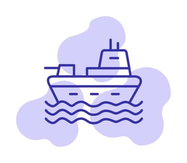 Gemi simgesi, vektör illüstrasyonu