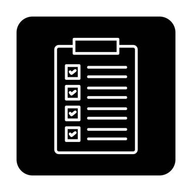 Kontrol Listesi web simgesi, vektör illüstrasyonu 