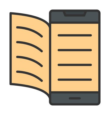 Dijital Kitap simgesi vektör illüstrasyonuName