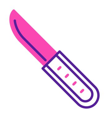 Beyaz arka plan üzerinde izole bıçak simge vektör  