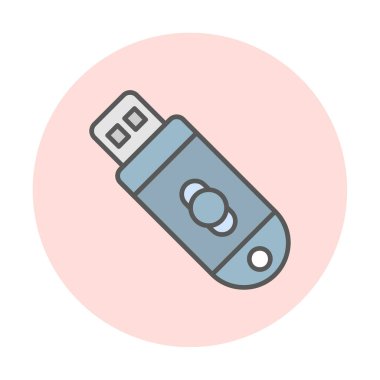 usb flash disk simgesinin vektör çizimi 